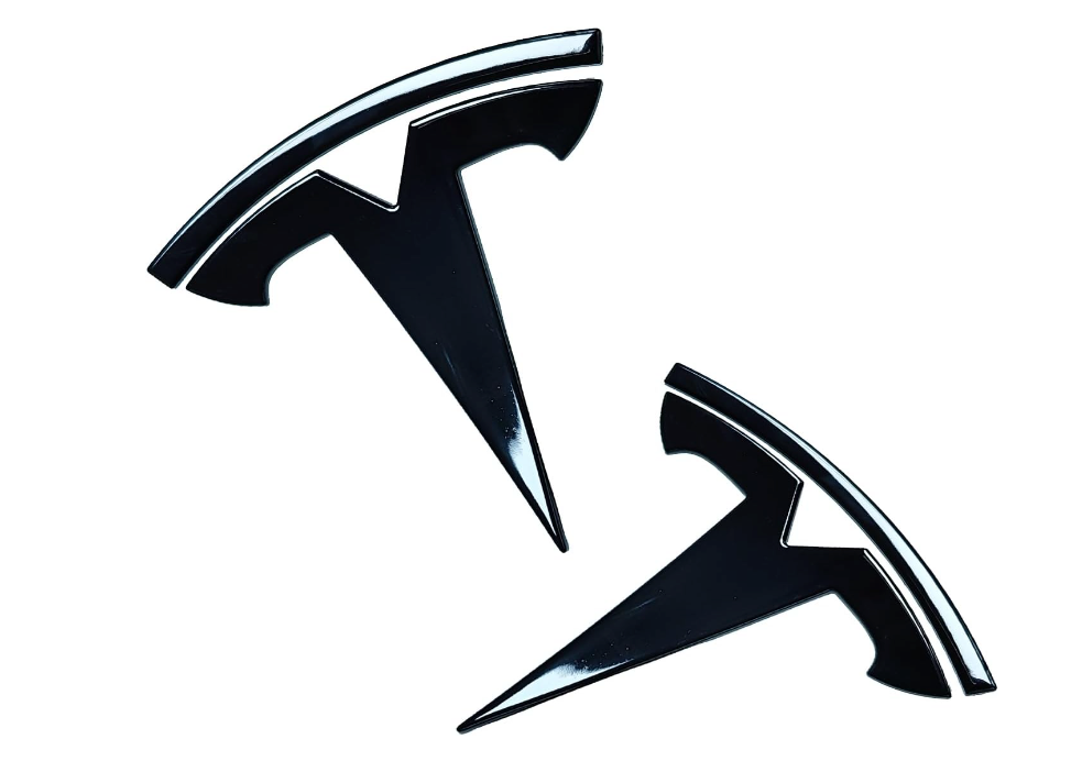 Emblem til Tesla Model 3 i Blank sort