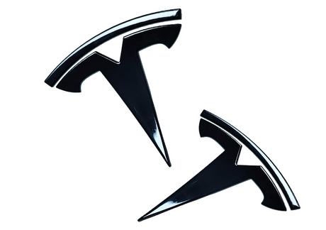 Emblem til Tesla Model 3 i Blank sort