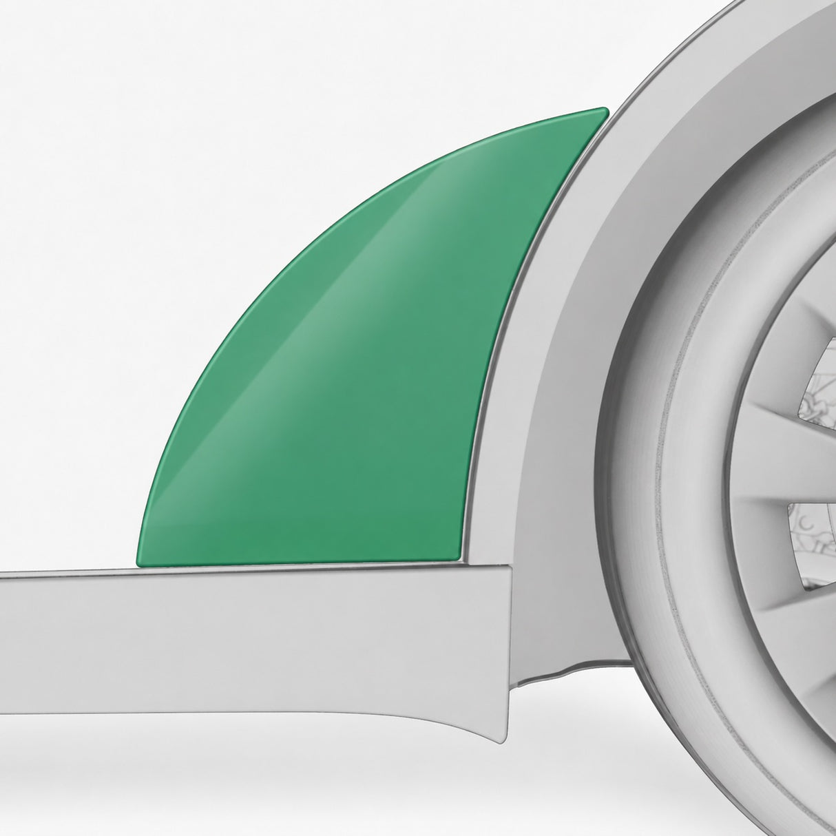 KPMF premium beskyttelsesfolie til Tesla Model Y (skærmkant)