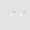 To Tesla T-emblemer i sølvfarvet metal til Tesla Model 3