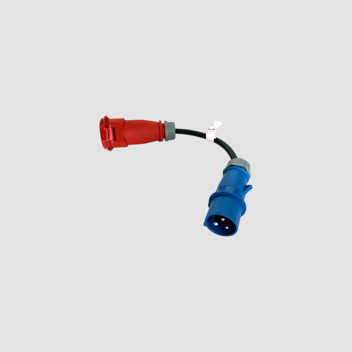 CEE adapter 16A – 3-polet blå til 3-faset rød stik (400V til 230V)