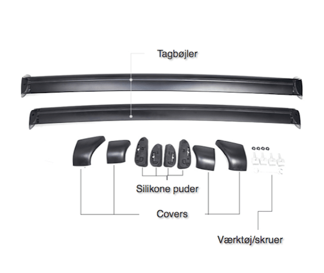 Tagbøjler - Passer til Tesla Model 3/Y