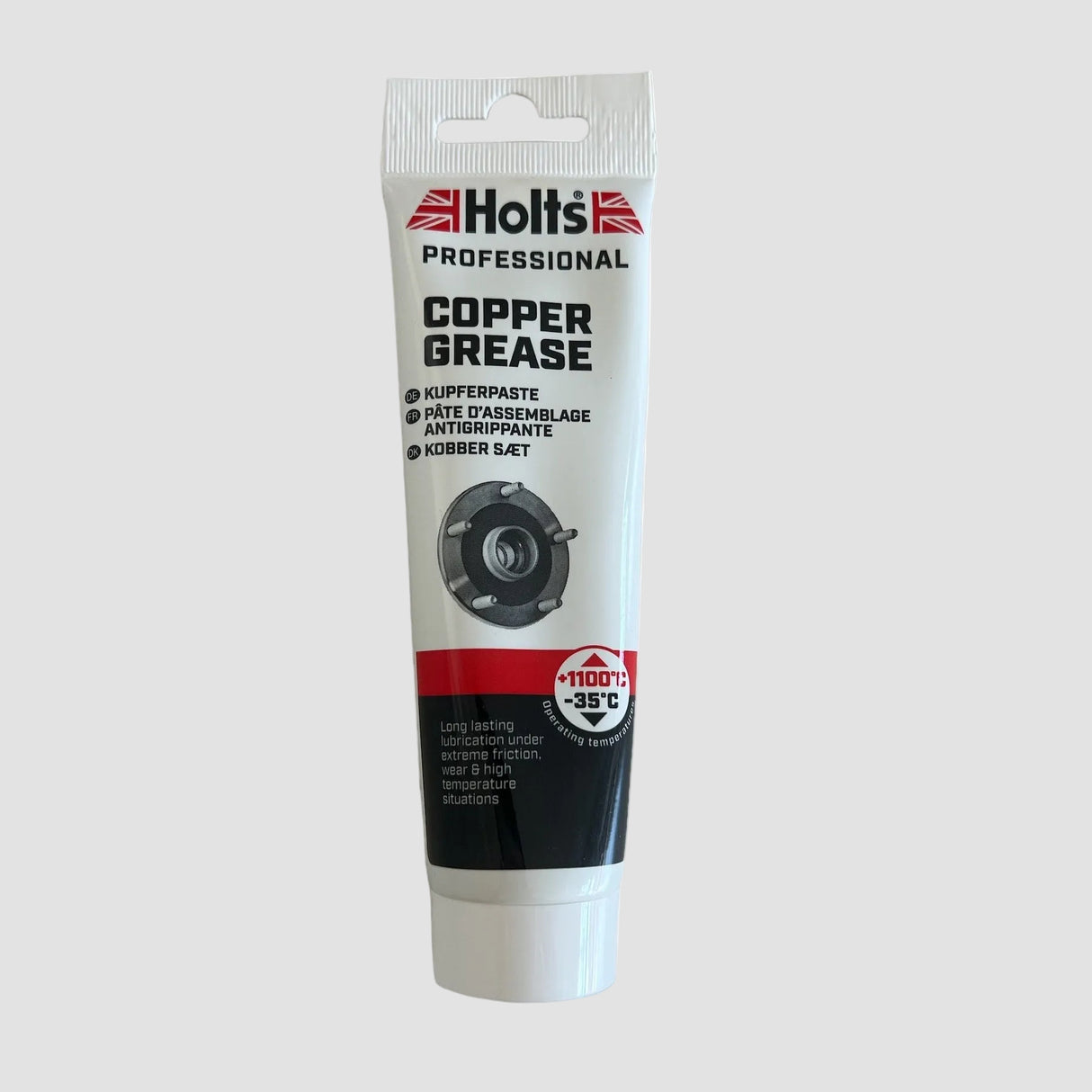 En tube med copper grease