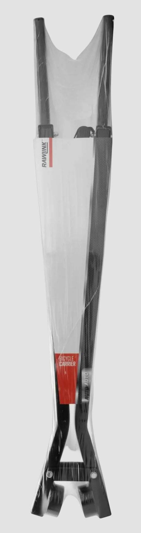 En cykelholder pakket ind i emballage.