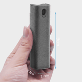 Billede med målene på den kompakte skærmrenser-spray