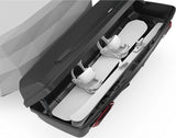 Thule Arcos XL bagageboks 450L åben med snowboards og ski pakket inden i boksen